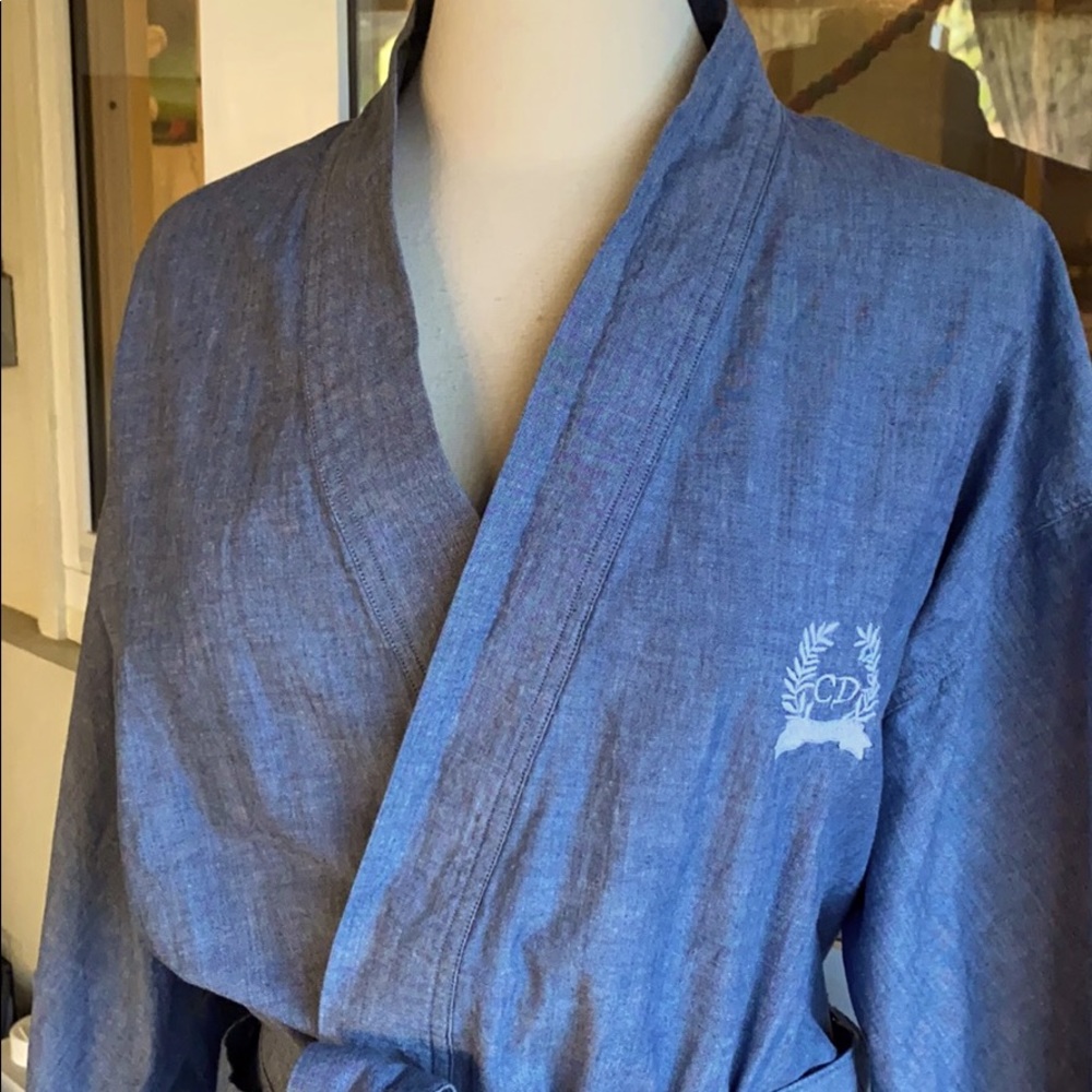 Christian Dior Monsieur Chambray Cotton Robe